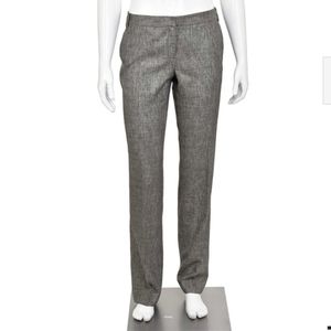 Lafayette 148 Womens Waist Pants Menswear Grey 8